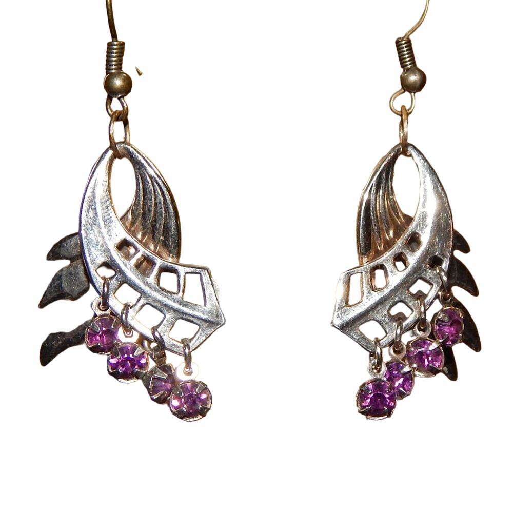 Vintage Glam Upcycled Kramer Clip On into Pierced Hook Earrings